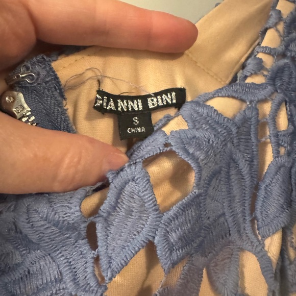 Gianni Bini Periwinkle Lace Overlay Dress - Picture 2 of 2